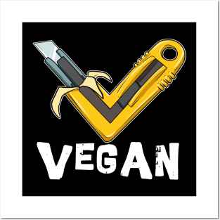 Vegan T-Shirt - Veggie Banana Knife Shirts and Gifts Posters and Art